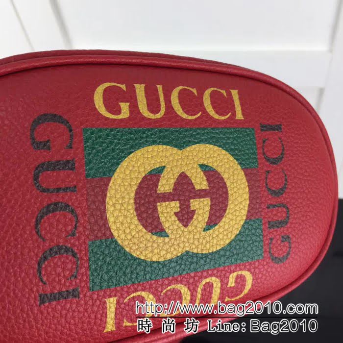 GUCCI古馳頂級原單 新款專櫃品質 實物實拍 476434印花大紅腰包 HY1105